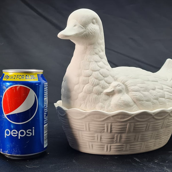 Ready to Paint Ceramic Duck Basket