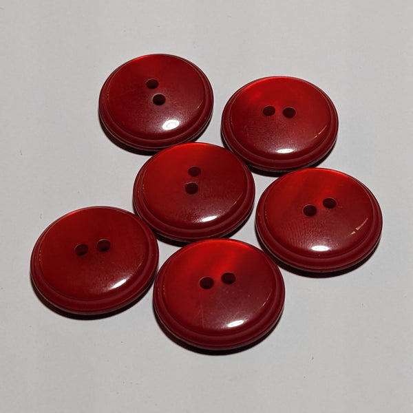 22mm Red Plastic Buttons