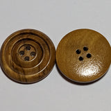 23mm Natural Olive Wood Patterned Buttons | The Crafty Animal UK