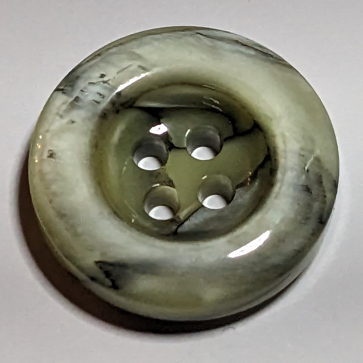 23mm grey/green marbled effect 4 hole plastic buttons - 0