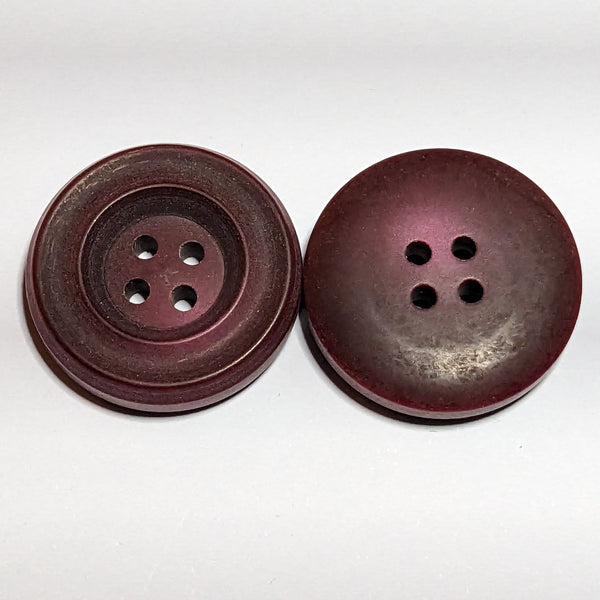 25mm burgundy 4 hole plastic buttons - 2