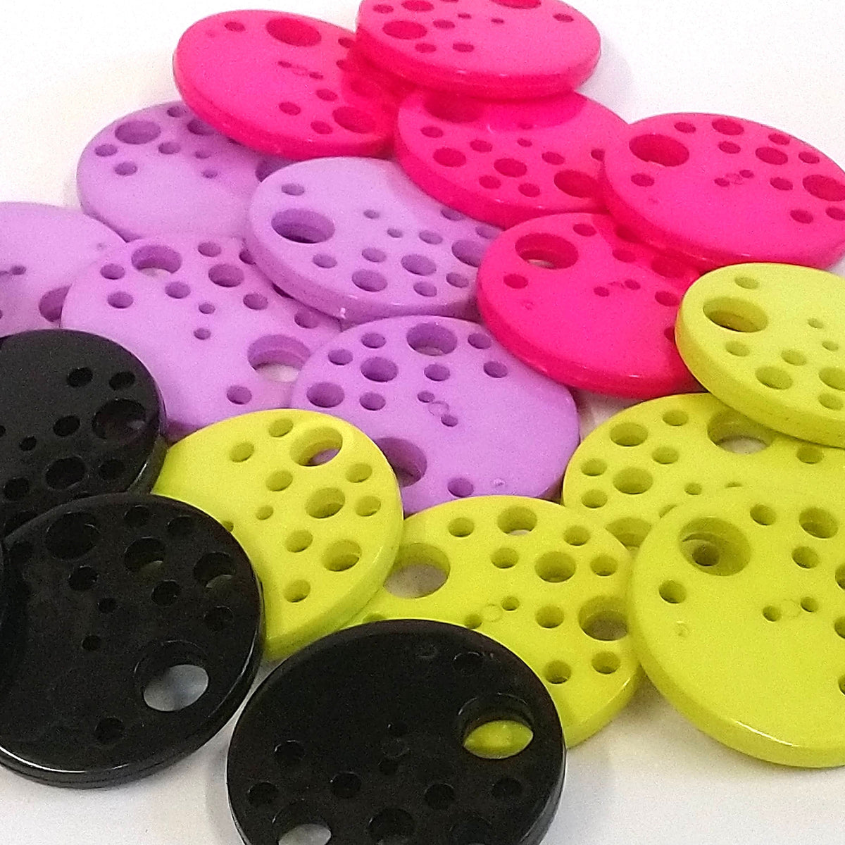 39mm Large Chunky Multi Hole Design Plastic Button | The Crafty Animal UK