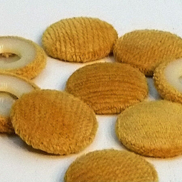 Yellow Textured Velvet Snap Button 23mm & 18mm, Car, Boat, Caravan Upholstery