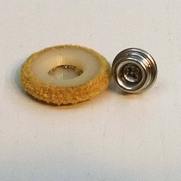 Yellow Textured Velvet Snap Button 23mm & 18mm, Car, Boat, Caravan Upholstery