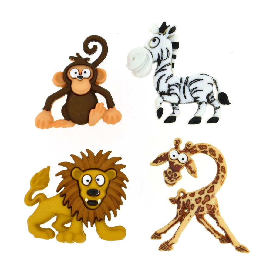 Safari animal Novelty Buttons