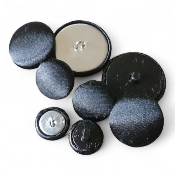 Black Satin Buttons