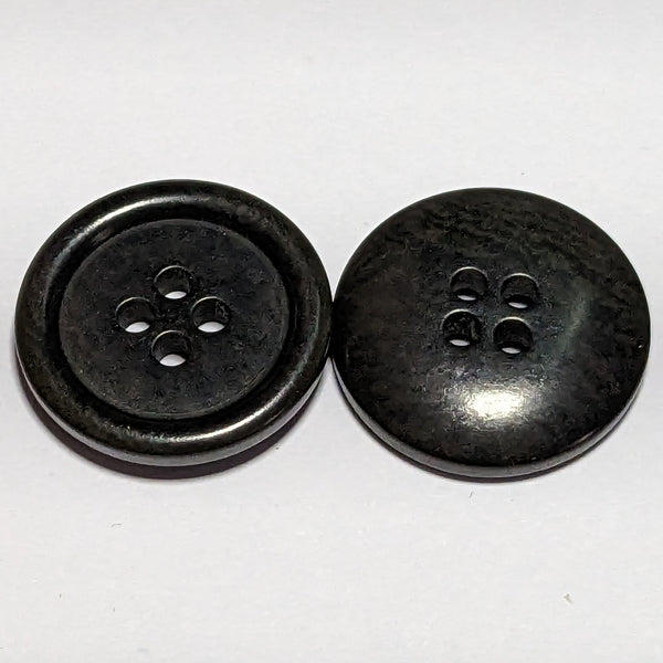 20mm or 15mm Black Corozo 4 Hole Buttons | The Crafty Animal UK