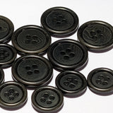 20mm or 15mm Black Corozo 4 Hole Buttons | The Crafty Animal UK