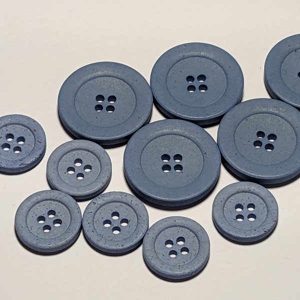 23mm or 15mm Blue Canapa Sustainable Buttons - The Crafty Animal UK