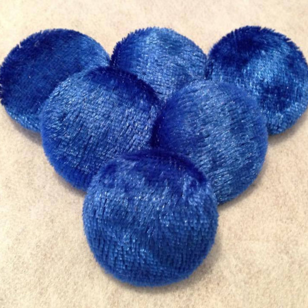 Blue Crushed Velvet Buttons | The Crafty Animal UK