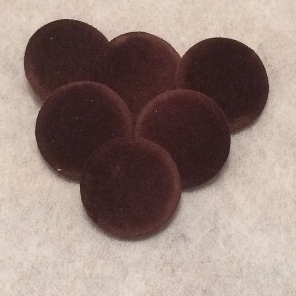 Brown Velvet Buttons - Choice of Button Size | The Crafty Animal UK