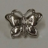 18mm Metallic Silver Butterfly Buttons - The Crafty Animal UK