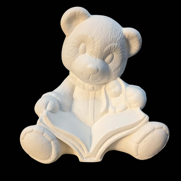 Ceramic Bear Reading a Book