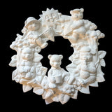 Ceramic Teddy Bear Wreath