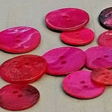 Bright Pink/Cerise Mother of Pearl 2 Hole Sew on Buttons | The Crafty Animal UK