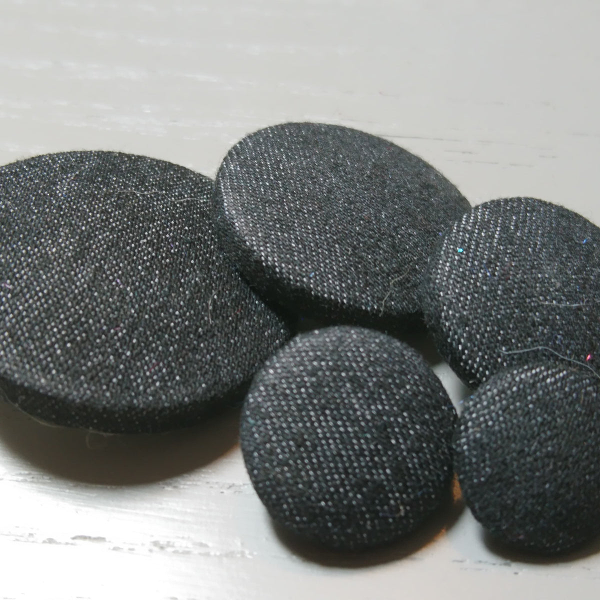 Charcoal Denim Buttons | The Crafty Animal UK