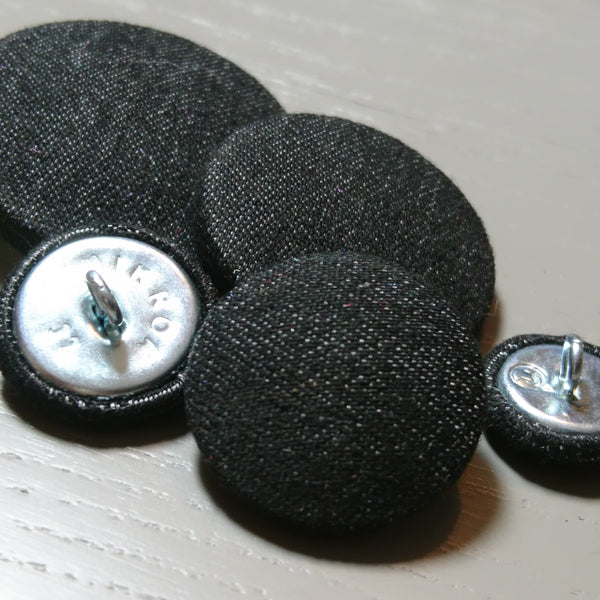 Charcoal Denim Buttons | The Crafty Animal UK