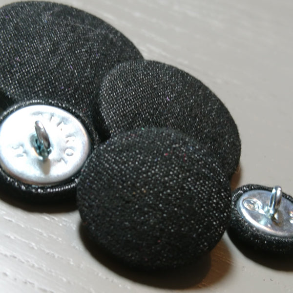 Charcoal Denim Buttons | The Crafty Animal UK