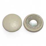 Cream Faux Leather Snap Buttons