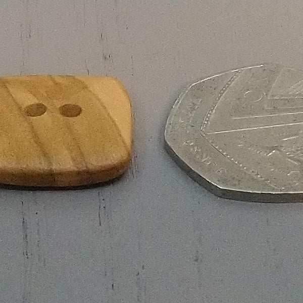 Olive Wood Square Buttons, 25mm 28mm, 38mm