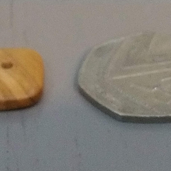 Olive Wood Square Buttons, 25mm 28mm, 38mm