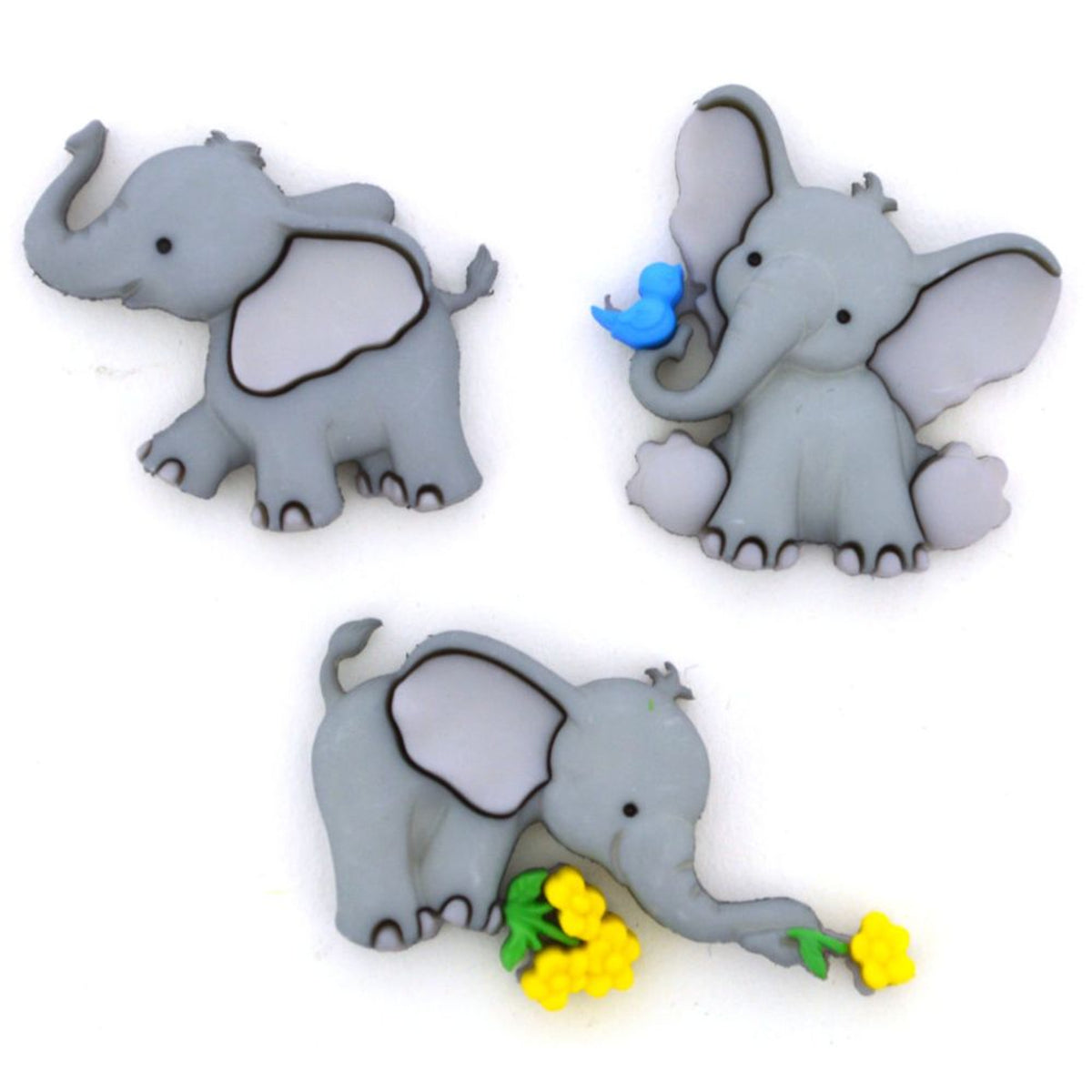 Elephant Novelty Shank Buttons 