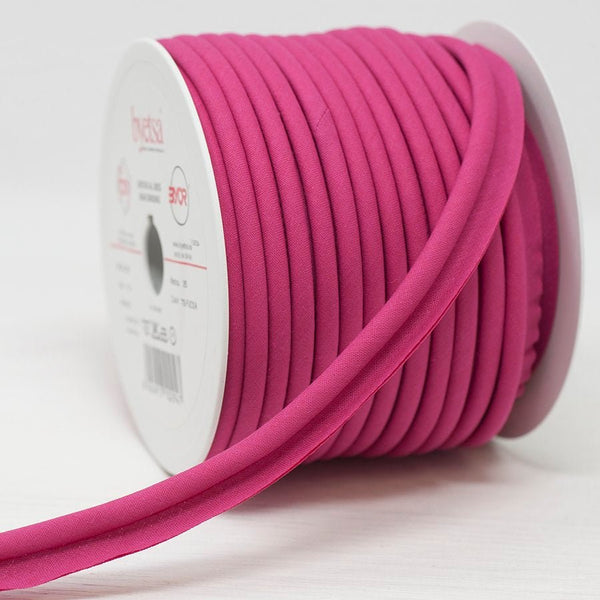 18mm Wide Flanged Polycotton Piping - Fuchsia 