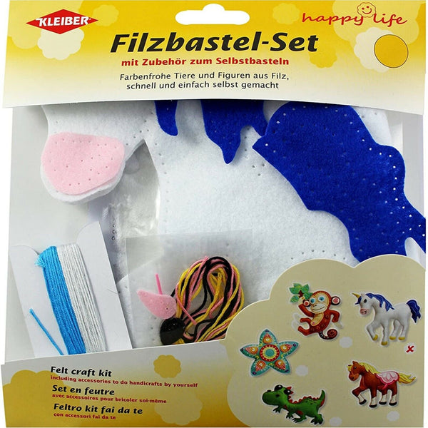 Kleiber Felt Craft Kit, Felt Unicorn, White