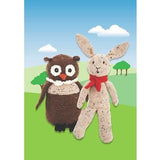 Knitting/Crochet Pattern Owl & Rabbit