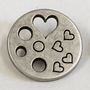 23mm Multi Circles Hearts Metal Shank Buttons | The Crafty Animal UK