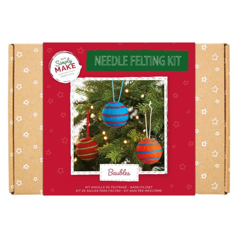 Needle Felting Kit - Christmas Baubles