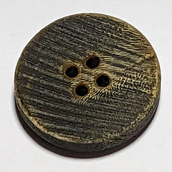 23mm or 15mm Eco Dark Brown Horn 4 Hole Buttons | The Crafty Animal UK