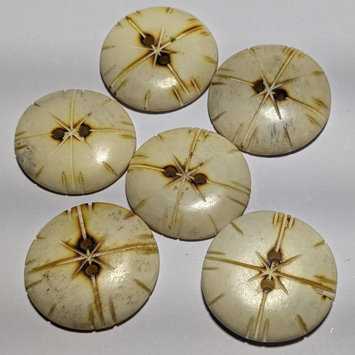 28mm Bone 2 Hole Buttons | The Crafty Animal UK