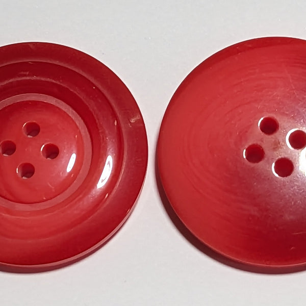 35mm Red Plastic 4 Hole Buttons | The Crafty Animal UK