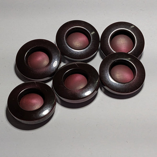 Plastic Burgundy Buttons