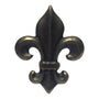 35mm x 27mm Fleur De Lis Brass Oxford Decorative Upholstery Nail