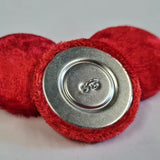 Red Crushed Velvet Buttons