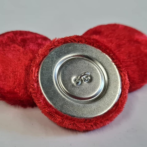 Red Crushed Velvet Buttons