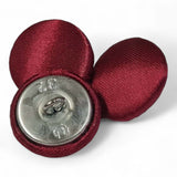 Wine Satin Metal Loop Back Buttons