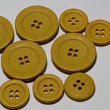 23mm or 15mm Yellow Canapa Sustainable Buttons | The Crafty Animal UK