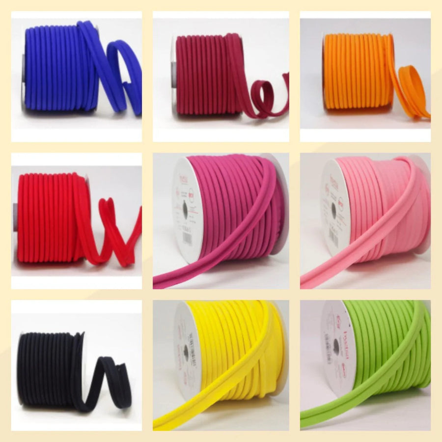 Roll of 18mm Flanged Polycotton Piping Trim - Choice of Colours - The Crafty Animal UK