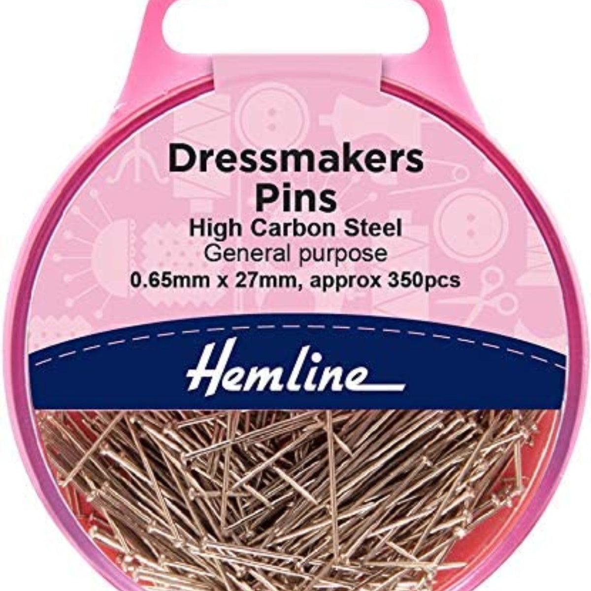 Hemline Professional Dressmakers Dressmaking Sewing Pins 27mm | The Crafty Animal UK