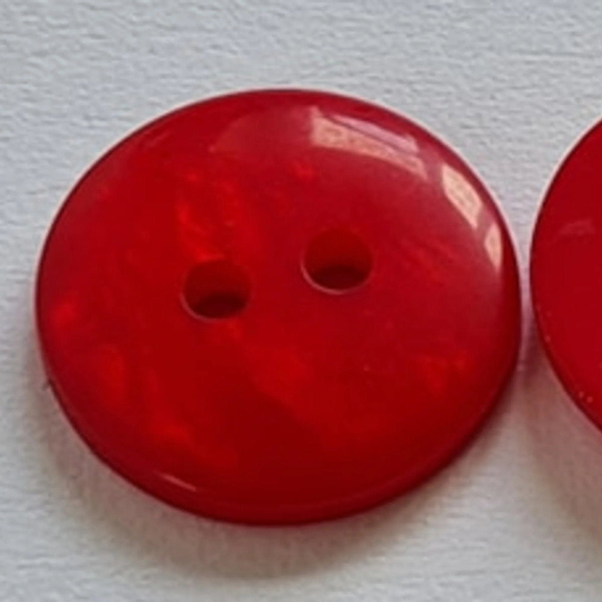 Red Plastic 2 Hole Buttons