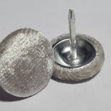 Silver Velvet Upholstery Buttons