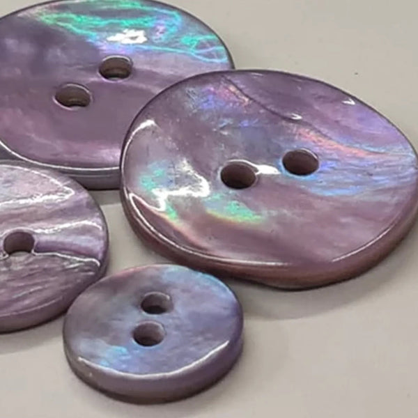 Blue Mother of Pearl Buttons - The Crafty Animal UK